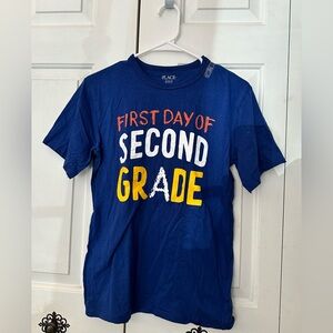 Brand New! Kids ‘First Day of Second Grade' Blue Graphic Tee - Size Youth XL